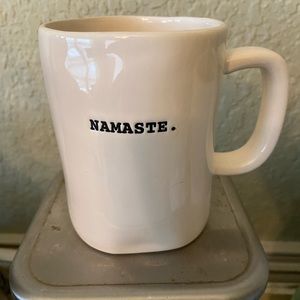 Rae Dunn namaste type print mug